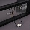Necklace: White, Fashionable, Versatile, Niche, Fresh Jewelry; Black Pearl Necklace