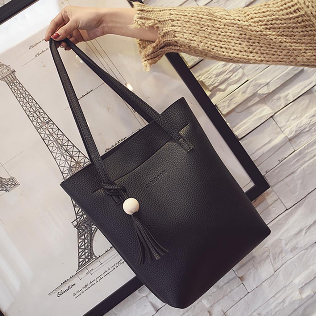 Fashion Women Tassels Leather Shoulder Bag Crossbody Bag Clutch Wallet Retro Bag