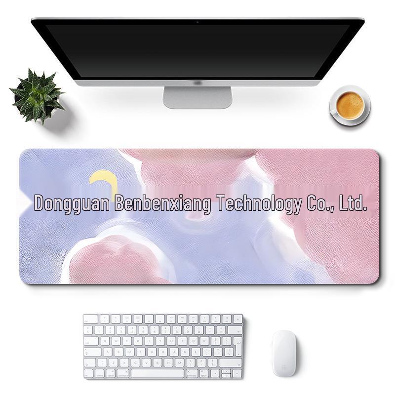 Extra Large Custom Girl's Cute Office Desk Mat - Non-Slip Landscape Style Mouse Pad