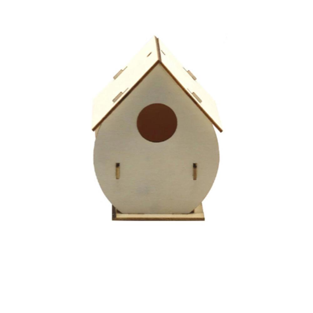 3pcs Minimalist Bird House Wooden Bird Cage Bird Raising Tool Bird Feeder  Outdoor