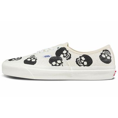 Authentic 44 DX Anaheim Factory - Zapatillas Unisex Calavera Bordada Blanco Negro VN0A54F29GN