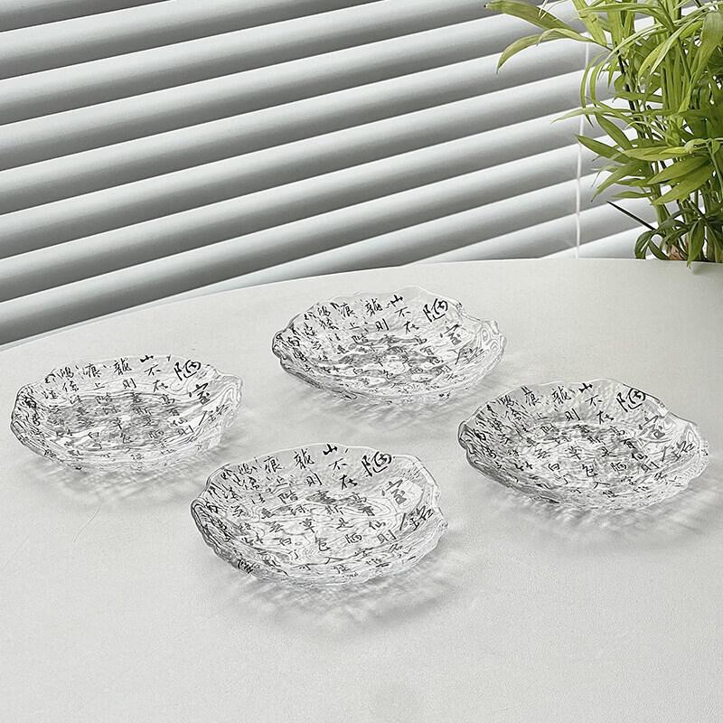 Nordic Irregular Glacier Glass Dessert Plate