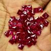 Certified Natural Red Ruby Flawless Square Cut 4 Pcs 5x5 Mm Lot Loose Gemstone Ns-173
