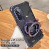 Plating Transparent Shockproof Phone Case For Huawei Nova 12 Pro With Magnetic Stand Holder Nova 9 SE 11 10 9 8 7 Pro Soft Cover