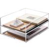 SANRUI File Storage Tray, Desktop Letter Tray, Document/Newspaper/Magazine Storage Rack, A4 Size, Vertical, Stackable, Pack of 2