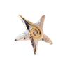 Yori Stainless Steel Metal Cast Gold Silver Mix Color Starfish Ring Women Charm Summer Beach Trendy Chic Jewelry