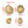 20pcs Stainless Steel Small Shell Charms Gold Plated Pendants for Earrings Jewelry Making DIY Supplies Bulk Wholesale Components