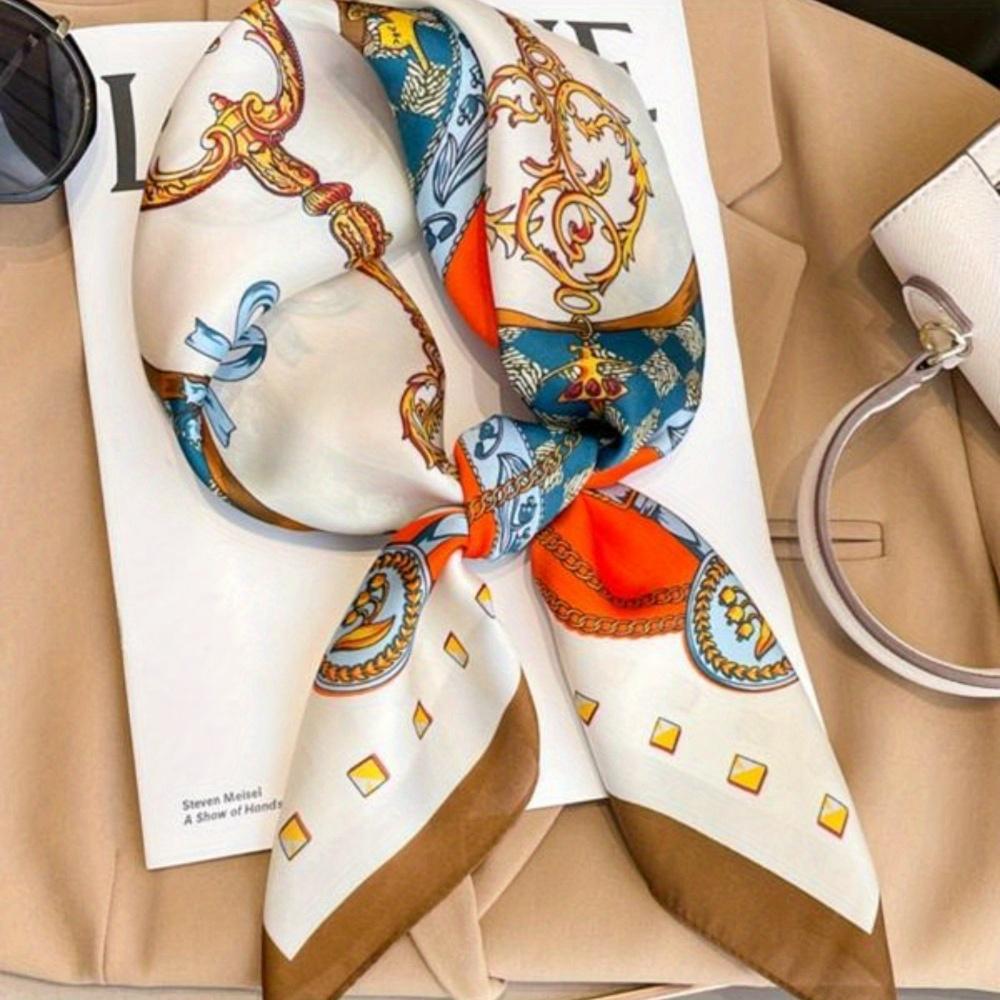Ladies Fashion Scarf 70X70Cm, New Silk Satin Square Scarf, Elegant Women'S Accessories, Suitable For All Seasons