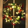 50CM Luminous Christmas Wreath with Red Berries & Lights for Home Decoration