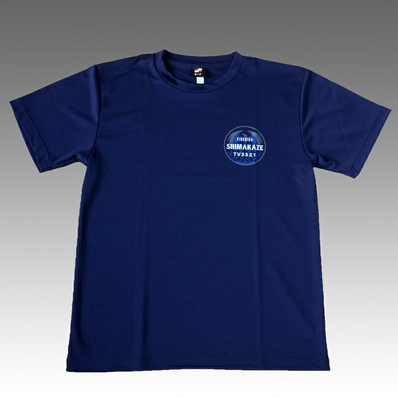 [Fuji Uniforms] Japan Self-Defense Force T-Shirt (Training Ship Shimakaze Type 2) JMSDF Quick-Drying Short Sleeve FireBird Shimakaze (NV, 3L)