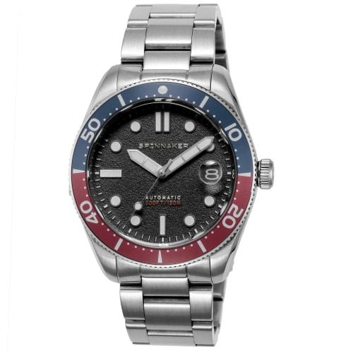 

Spinniker CROFT Men s 40mm Watch SP-5100-11, Black Dial, Stainless Steel, Sapphire Crystal, Automatic, 15 ATM Water Resistance, Silver