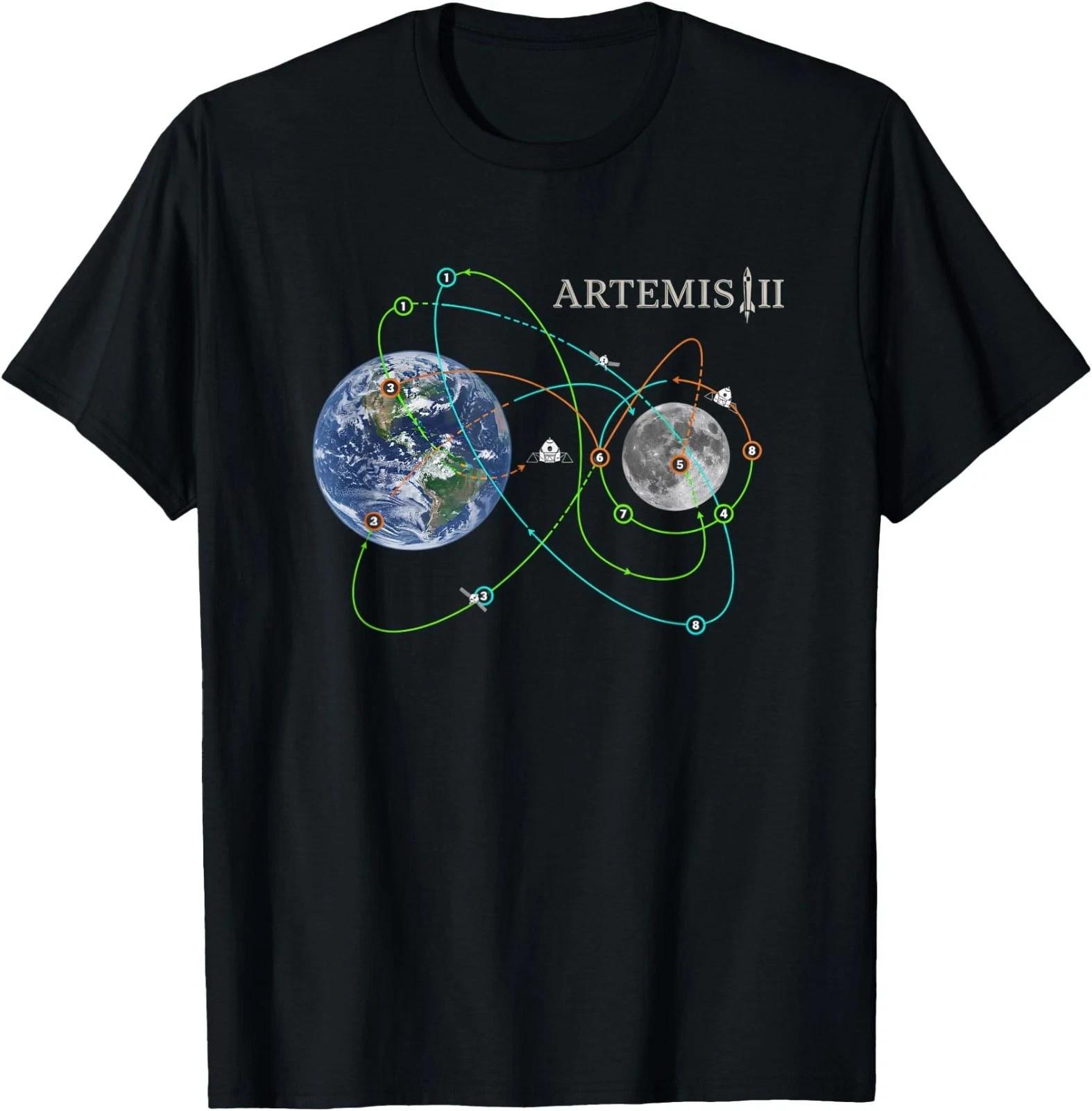 Artemis Ii Mission Patch Style Space Exploration Rock Unisex T-Shirt Gildan 5000 XL