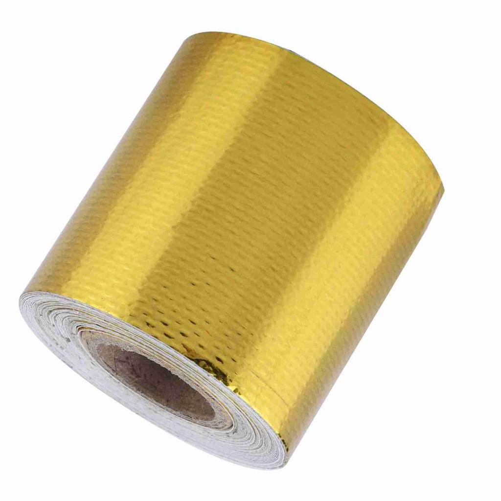 5m * 5cm Car Aluminum Foil Adhesive Reflective Heat Shield Wrap Tape (Golden)