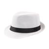 Men's Summer Straw Fedora Sun Hat - Outdoor Sunshade Beach Bowler Hat