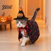 Dog Halloween Outfit 1 Set Pet Costume Spider Pumpkin Wizard Hat And Medium Costume Double-Sided Bat Print Cape Holiday Party for Cats Dogs