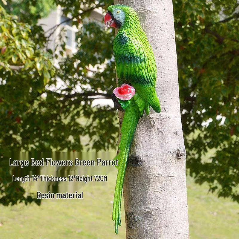 Creative Resin Macaw Cockatoo Small Bird Wall Hanging Ornament