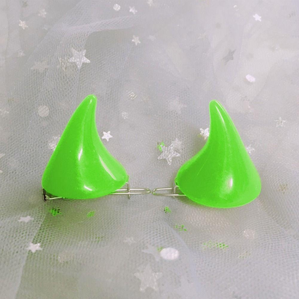 Color Lady 1 Pair Stereo Barrette Double Fancy Hair Accessory Women Hair Clip Devil Horn Ear Clip Hairpin Halloween Cosplay