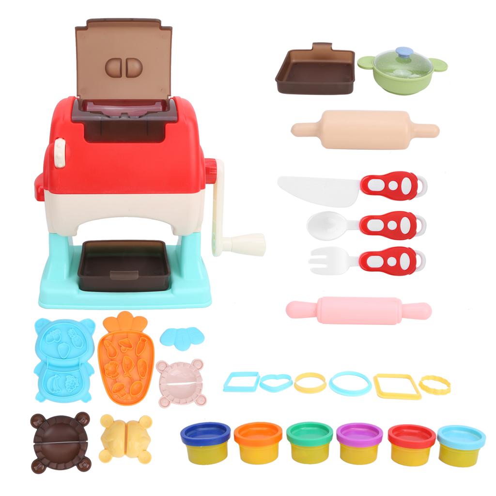 Noodle Machine Toy Manual Kid Color Clay Set Plasticene Mold Kitchen Play House Toys