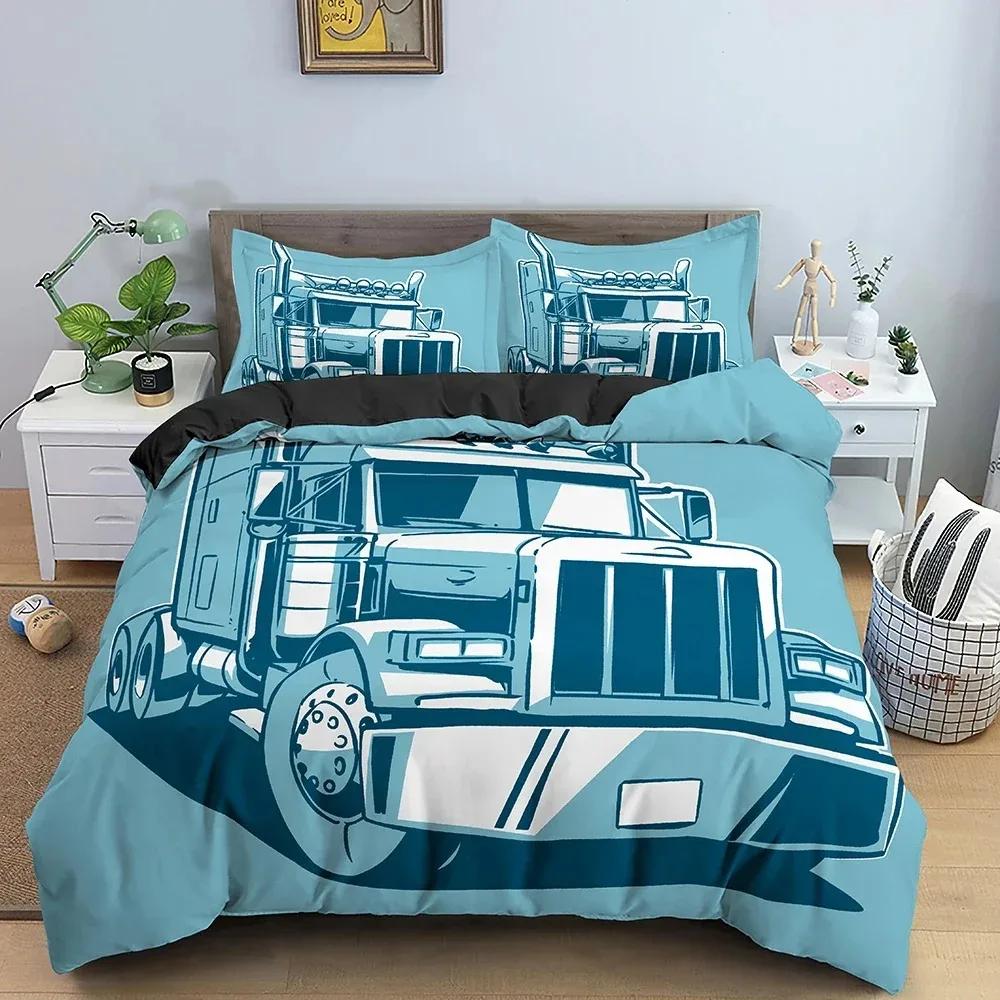 3-delat Retro Stil Sängkläder Set King Size Påslakan Sovrumsdekor Traditionella Holländska Väderkvarnar Vintage Järnvägsräls och Vagnar Sängkläder