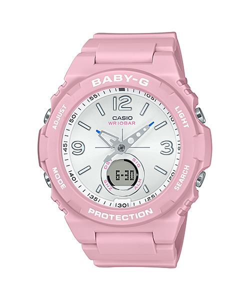 

Casio Men s Resin 100M Water Resistant Analog Shock Resistant Quartz Watch BGA-260SC-4A красный