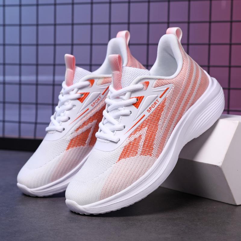 Shoes Women's Autumn New Women's Shoes Fly-woven Mesh Sneakers Breathable Casual Lightweight Soft-soled Running Shoes