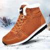 Men's Hot Selling Snow Boots Outdoor Non-slip Winter Short Boots Lightweight High Top Sneakers Warm Plush Women's Hiking Boots