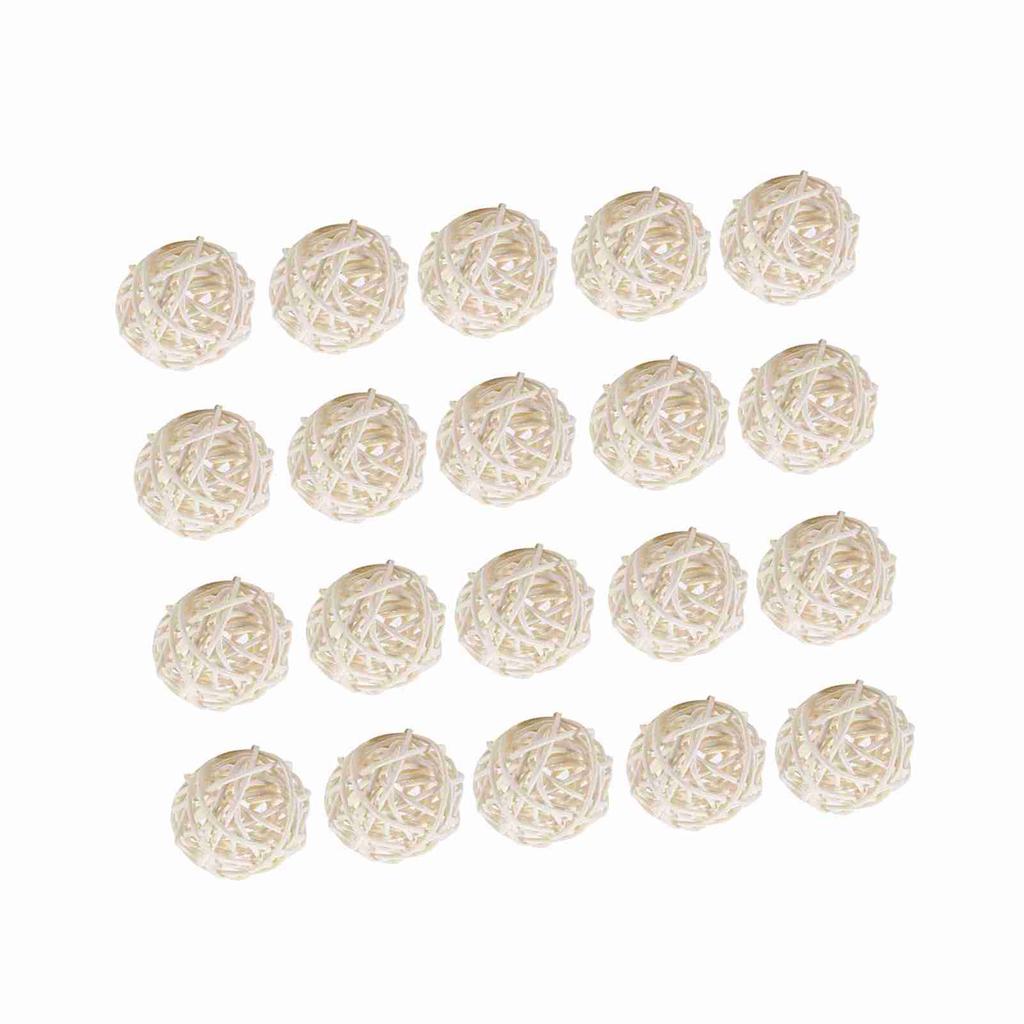 5 Colors 20Pcs Decorative Rattan Balls Ornaments Wedding Christmas Birthday Party Decorations