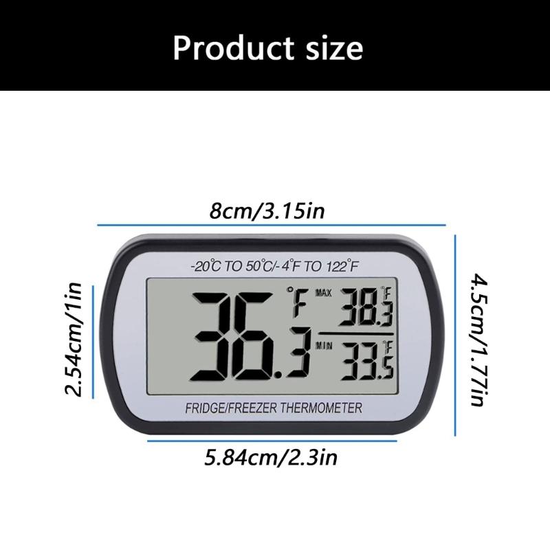 Wasserdichtes Kühlschrank-Temperaturgerät Mit Magnetischer Befestigung Hoher Niedriger Gradanzeiger Für Kühlbox Und Kühlschrank Großer Bildschirm