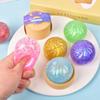 Mini Squishy Dumpling Realistic Bun Sensory Fidget Toys Colored Glitter Steamer Bun Decompression Ball Small Squeezable Toys