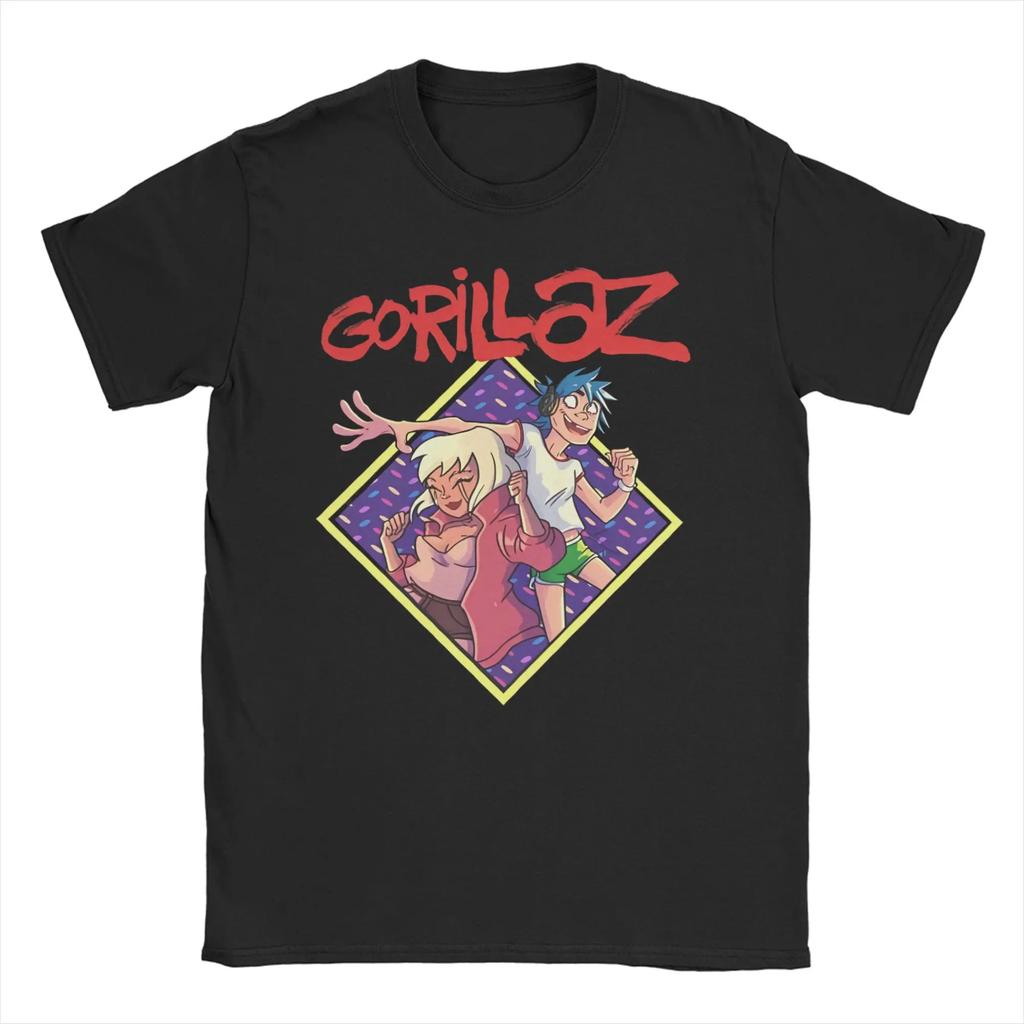Punk Music Band Gorillazed T Shirt for Men Women Pure Cotton Vintage T-Shirt Round Neck Tee Shirt Short Sleeve Clothes