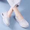 Krankenschuhe mit weichen Sohlen, atmungsaktiv und bequem, kein Fußgeruch, hohle rutschfeste flache Sohlen, große Luftpolster, medizinische weiße Schuhe