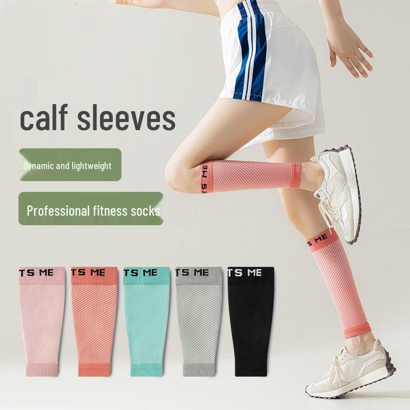 

Women s Calf Compression Sports Socks One Size светло-розовый