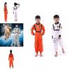 Astronauten Cosplay Kostüm für Kinder Polyesteranzug mit Raumanzugdesign für Halloween-Partys