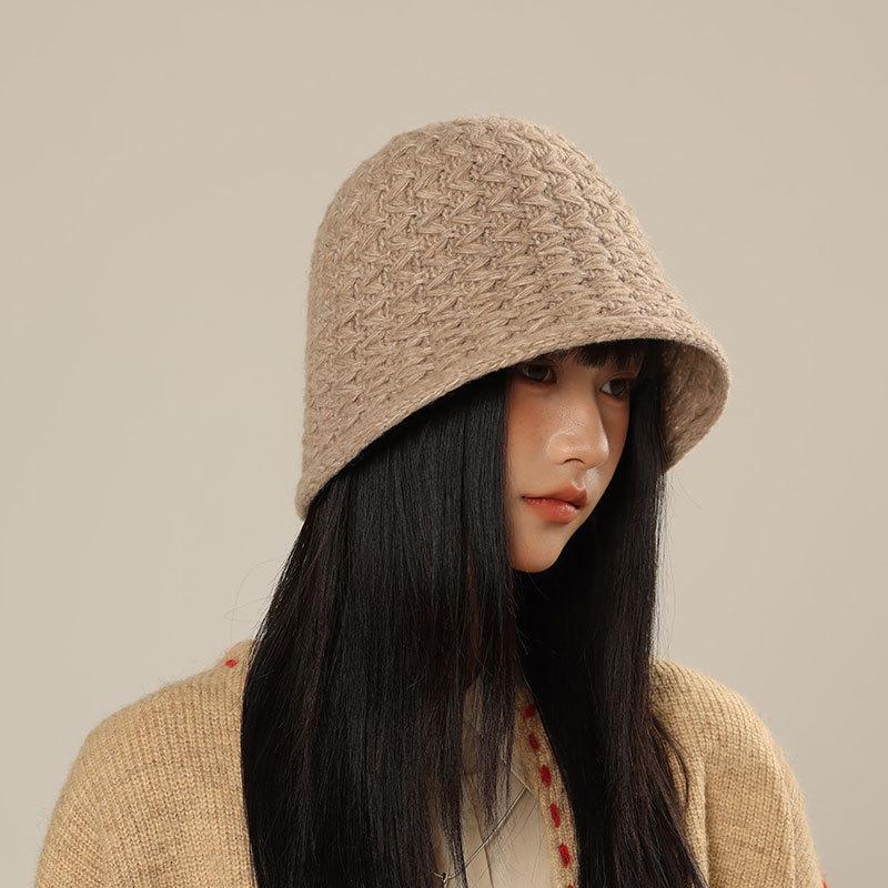 Autumn Winter Fisherman Bucket Hat Knit Winter Cap For Women, Foldable Beanie With Wide Brim, Outdoor New