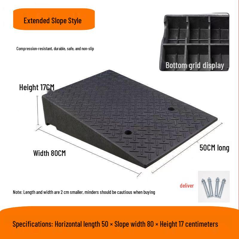 Thickened Rubber Curb Ramp Speed Bump
