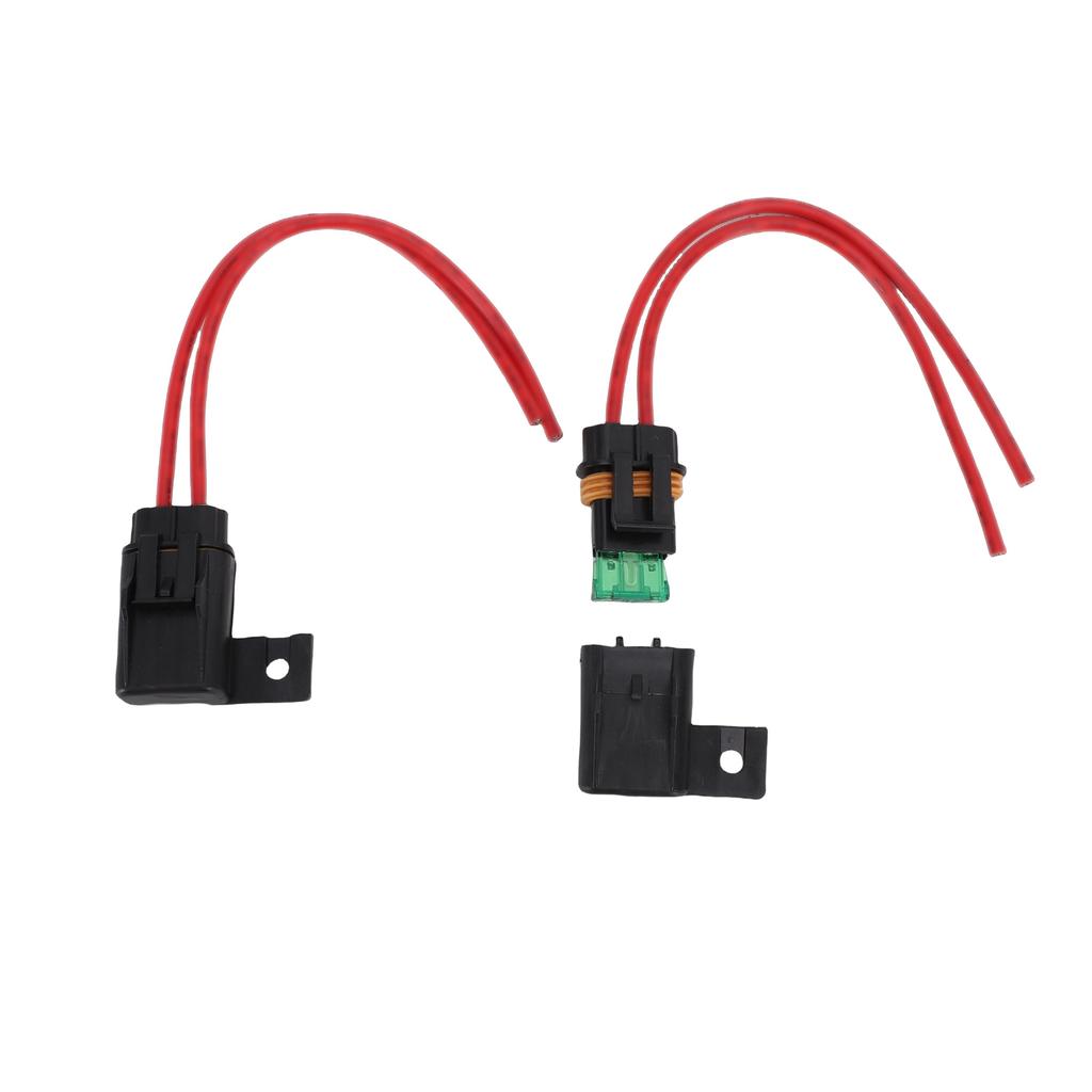 2PCS 12AWG Fuse Holders with 30A Standard Blade Fuse Water Proof Cover Kit for ATO ATC Car RV Truck Boat 20CM