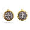 10pcs Retro St Benedict of Nursia Patron Against Evil Saint Medal Pendant Catholic Necklaces Religious Gifts.