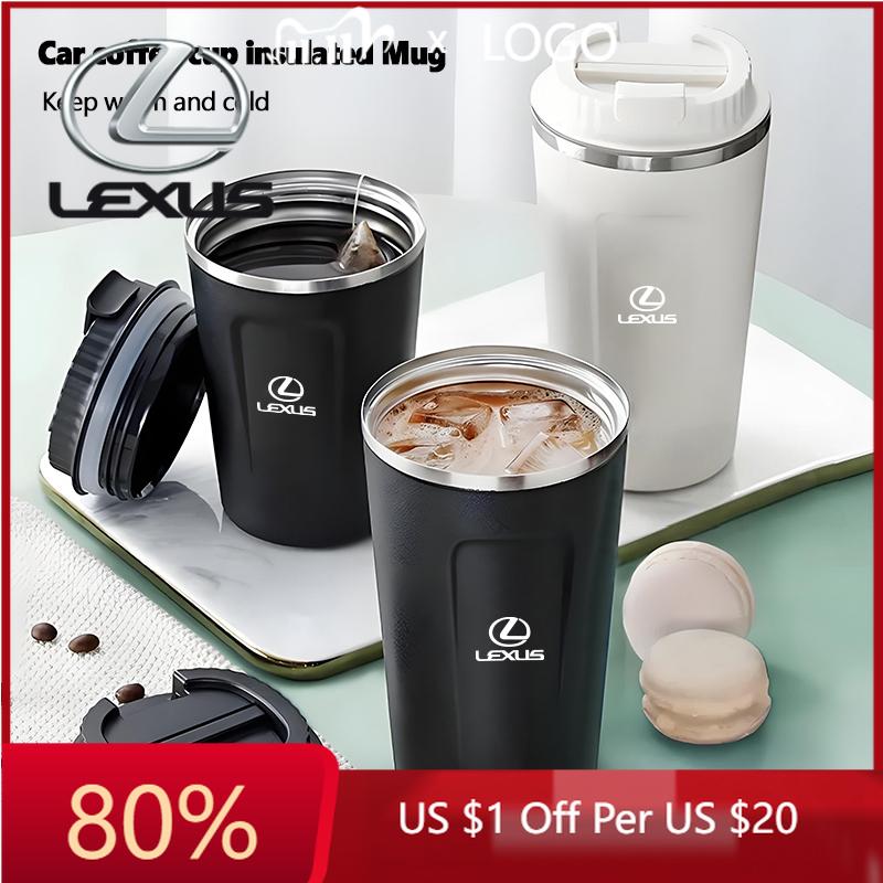2026 Hot Interior Stickers Car Emblem Stainless Steel Coffee Cup Thermal Mug Insulated Bottle For Lexus F SPORT ES RX NX LS UX L