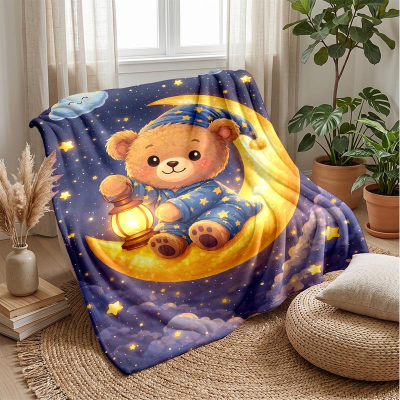 Teddy Bear and Toys Theme blanket Lightweight Warm Flannel Blanket Decorative Throw Blanket for Home Decoration