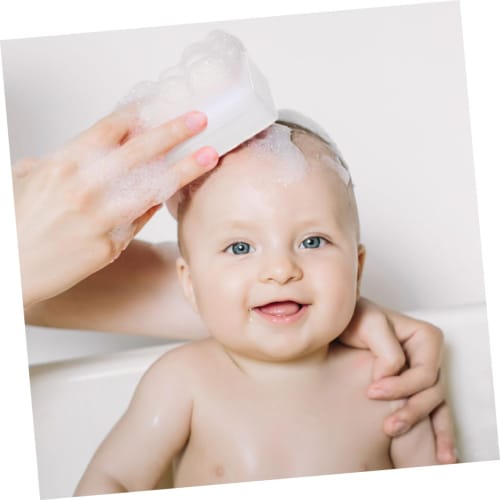 ORFOFE 2-Piece Sensory Brush, Surgical Scrub Brush, Baby Sponge, Bath Cradle Cap Brush, Baby Bath Scrubber