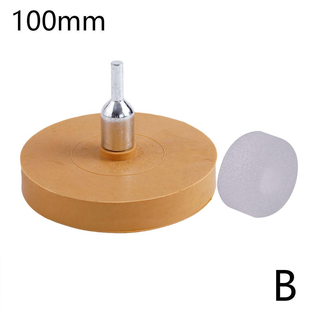80mm 100mm Gummi Auto Radiergummi Rad für Klebstoff Aufkleber Zierstreifen Aufkleber Grafik Entferner Klebstoffentferner Rad mit Pad & Adapter