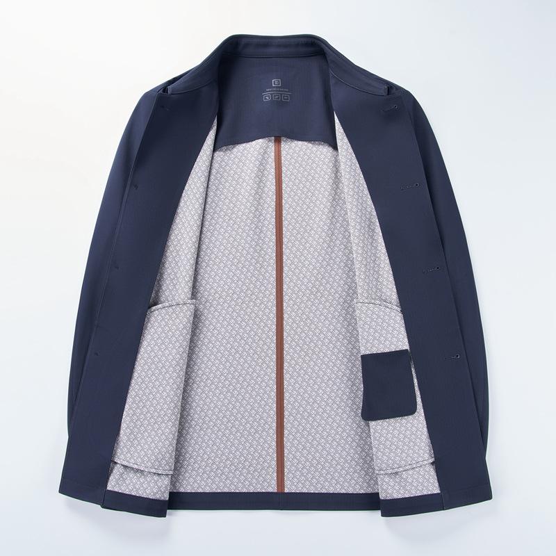 New Mulberry Silk Jacket Men's Spring and Autumn Buttoned Top Dad Jacket Middle-aged Men's Business Casual Jacket