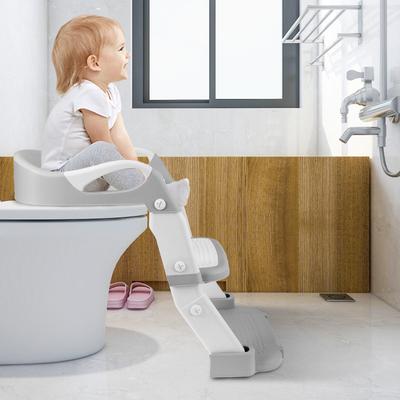 Potty Training Seat Height Adjustable Potty Training Toilet with Nonslip Pad Foldable Toddler Toilet Seat for Toddler Kid Boy
