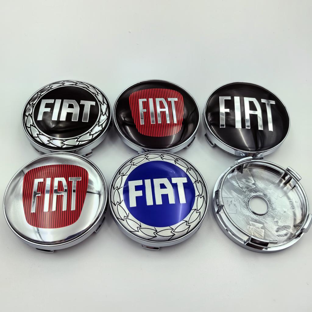 4pcs 60mm Fiat Logo Car Wheel Center Cap Hub Covers Badge Styling Accessories Silver Or Black Compatible with FIAT