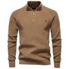 Pull d'automne pour homme à col rond avec mélange de coton stretch pour un style urbain décontracté