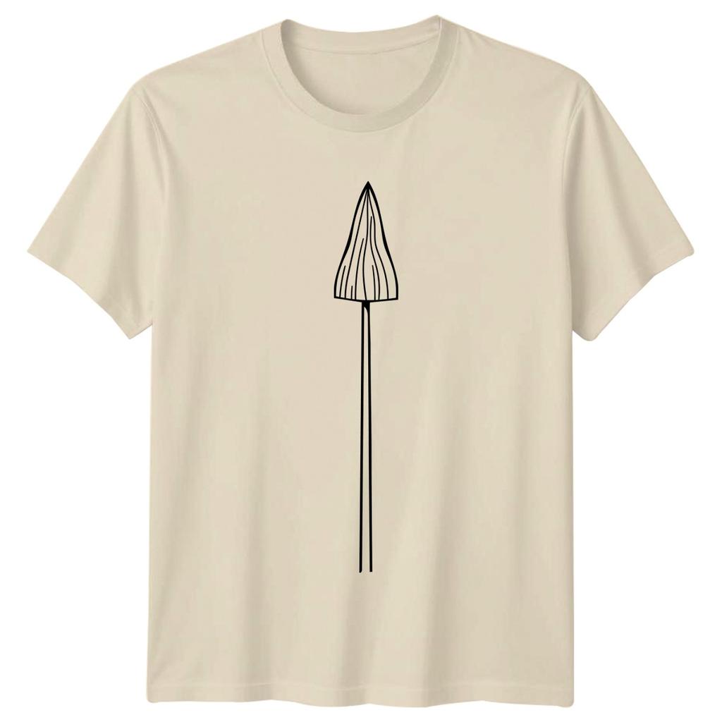 Minimalist Mushroom Outline Art TShirt Nature Birthday Gift For Him And Her