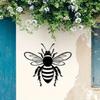 Metal Wall Art Bee, Iron Outdoor Sculpture, Garden Balcony Living Room Indoor Home Decor