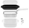 Fuji Enamel IH Compatible Square Tempura Pan (with Fryer Basket) TP-20KFB