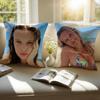 Talented Beautiful Actress MMillie Bobby Brown Cushion Cover Pillowcase Antidustmite Invisible Zipper Short Plush Sofa Cushion
