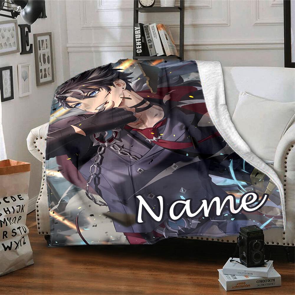 Customizable Genshin Impact9 Throw Blanket – Personalized Name, All-Season Cozy Snug Blanket, Machine Washable, Personalized Blanket